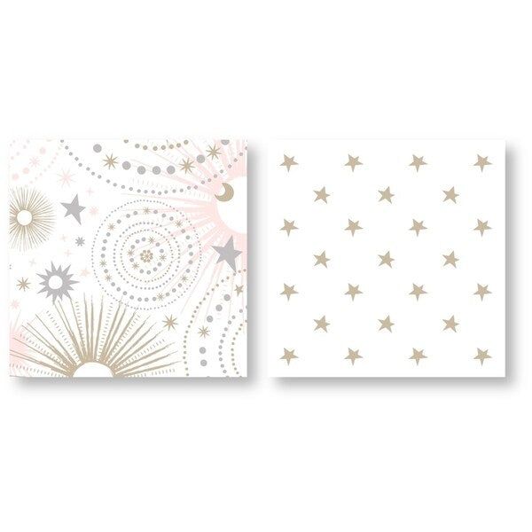 Sweet Jojo Designs Blush Pink, Gold and Grey Star and Moon Celestial Collection Girl 5-piece Toddler-size Comforter Set