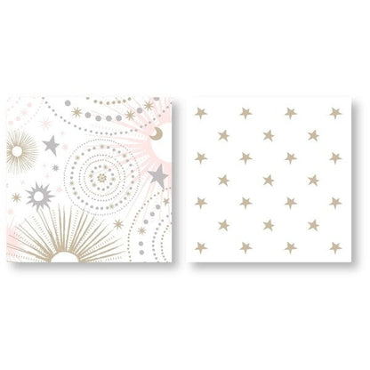 Sweet Jojo Designs Blush Pink, Gold and Grey Star and Moon Celestial Collection Girl 5-piece Toddler-size Comforter Set