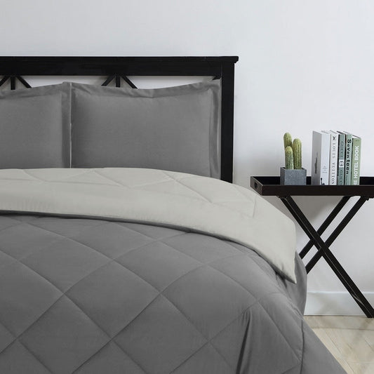 Swift Home Reversible Down Alternative Microfiber Bedding Comforter Set