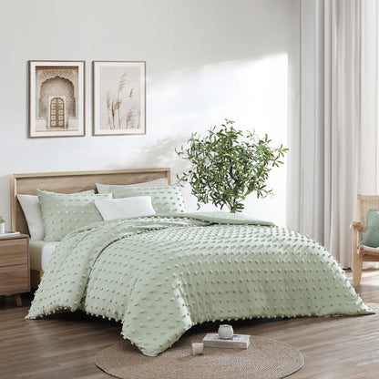Swift Home Ultra-Soft Pom Pom 3-Piece Microfiber Comforter Bedding Set