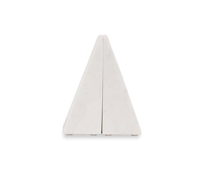 Serre-livres en marbre blanc Adia