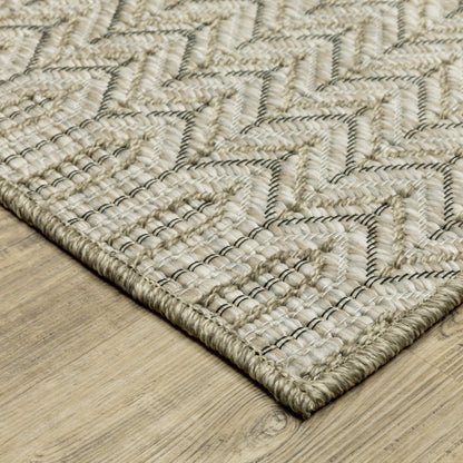 Vista Home Tangelo Geometric Tan/ Black Ultimate Performance Area Rug