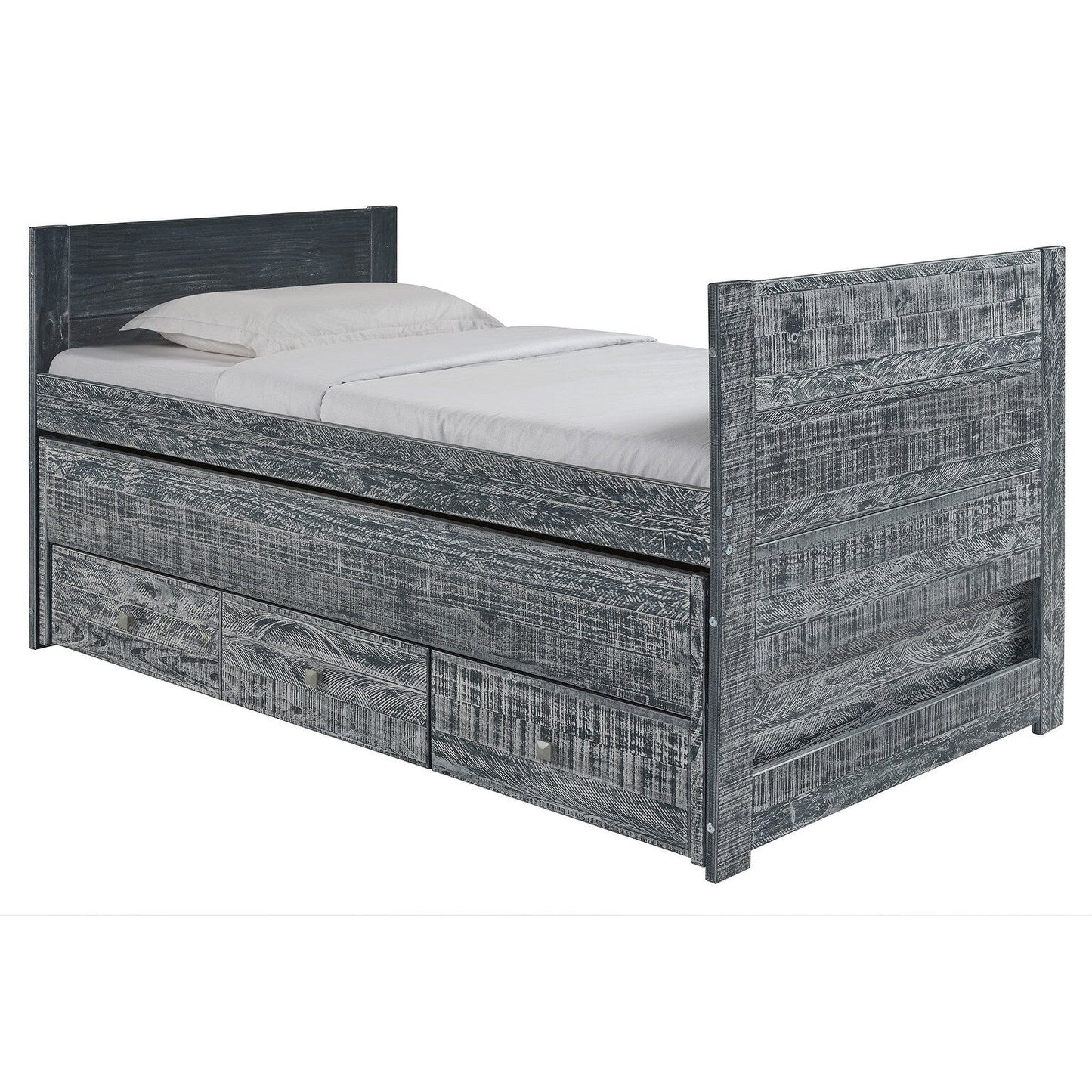 Taylor & Olive Begonia Twin Bed with Twin Trundle & 3 Built in Drawers