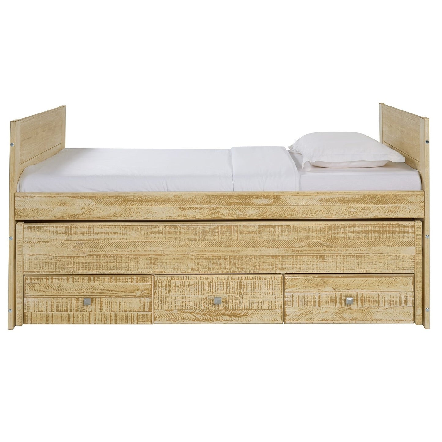 Taylor & Olive Begonia Twin Bed with Twin Trundle & 3 Built in Drawers