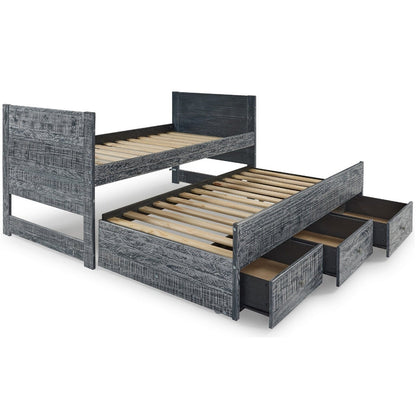 Taylor & Olive Begonia Twin Bed with Twin Trundle & 3 Built in Drawers