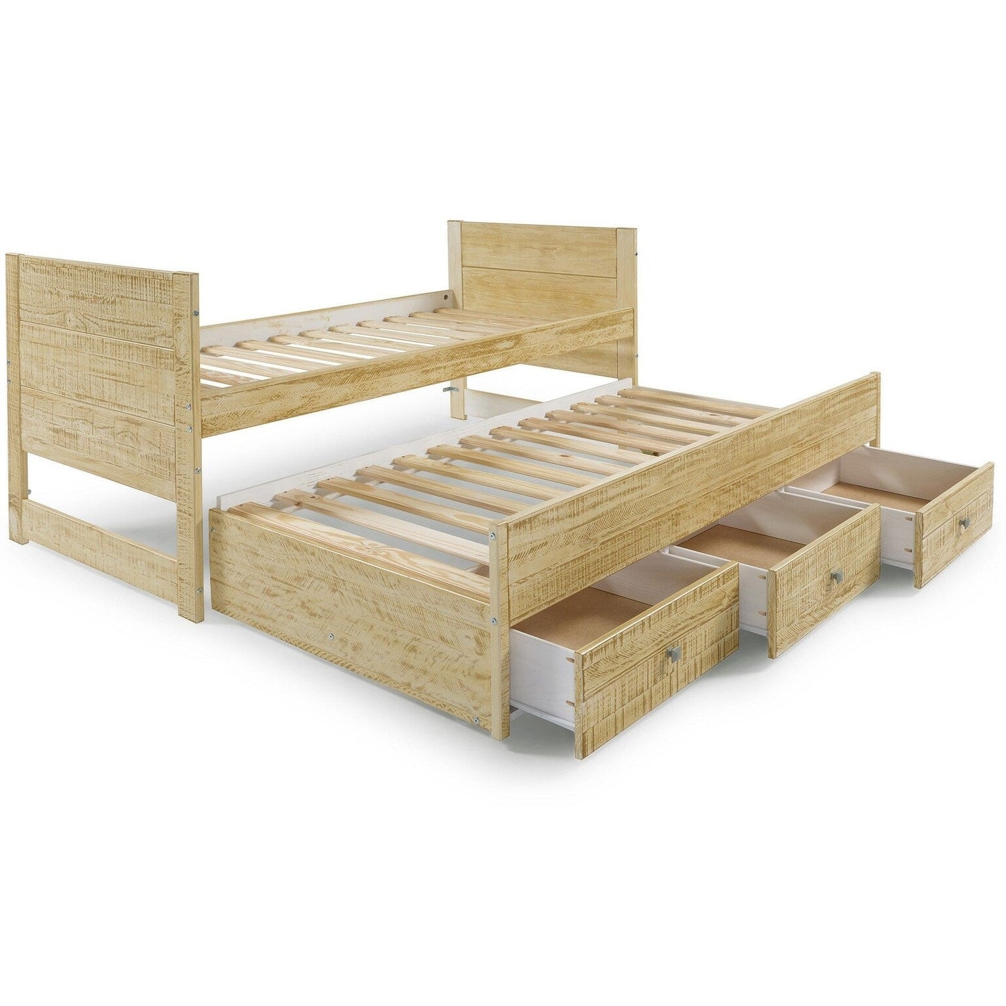 Taylor & Olive Begonia Twin Bed with Twin Trundle & 3 Built in Drawers