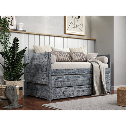 Taylor & Olive Begonia Twin Bed with Twin Trundle & 3 Built in Drawers