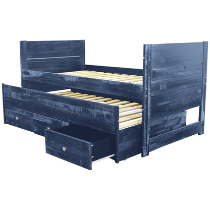Taylor & Olive Begonia Twin Bed with Twin Trundle & 3 Built in Drawers