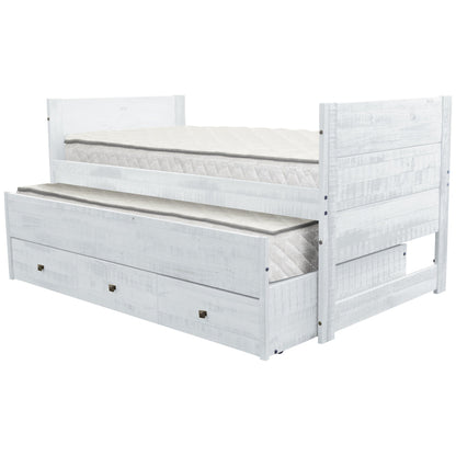 Taylor & Olive Begonia Twin Bed with Twin Trundle & 3 Built in Drawers
