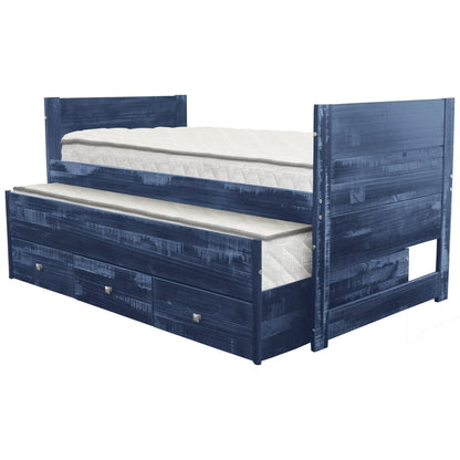 Taylor & Olive Begonia Twin Bed with Twin Trundle & 3 Built in Drawers