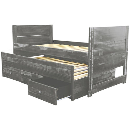Taylor & Olive Begonia Twin Bed with Twin Trundle & 3 Built in Drawers