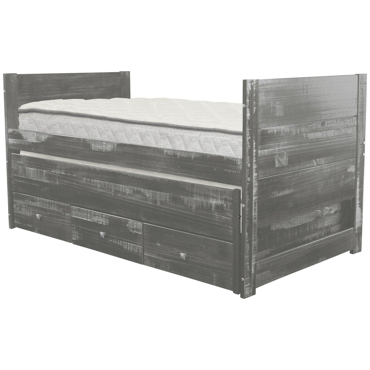 Taylor & Olive Begonia Twin Bed with Twin Trundle & 3 Built in Drawers