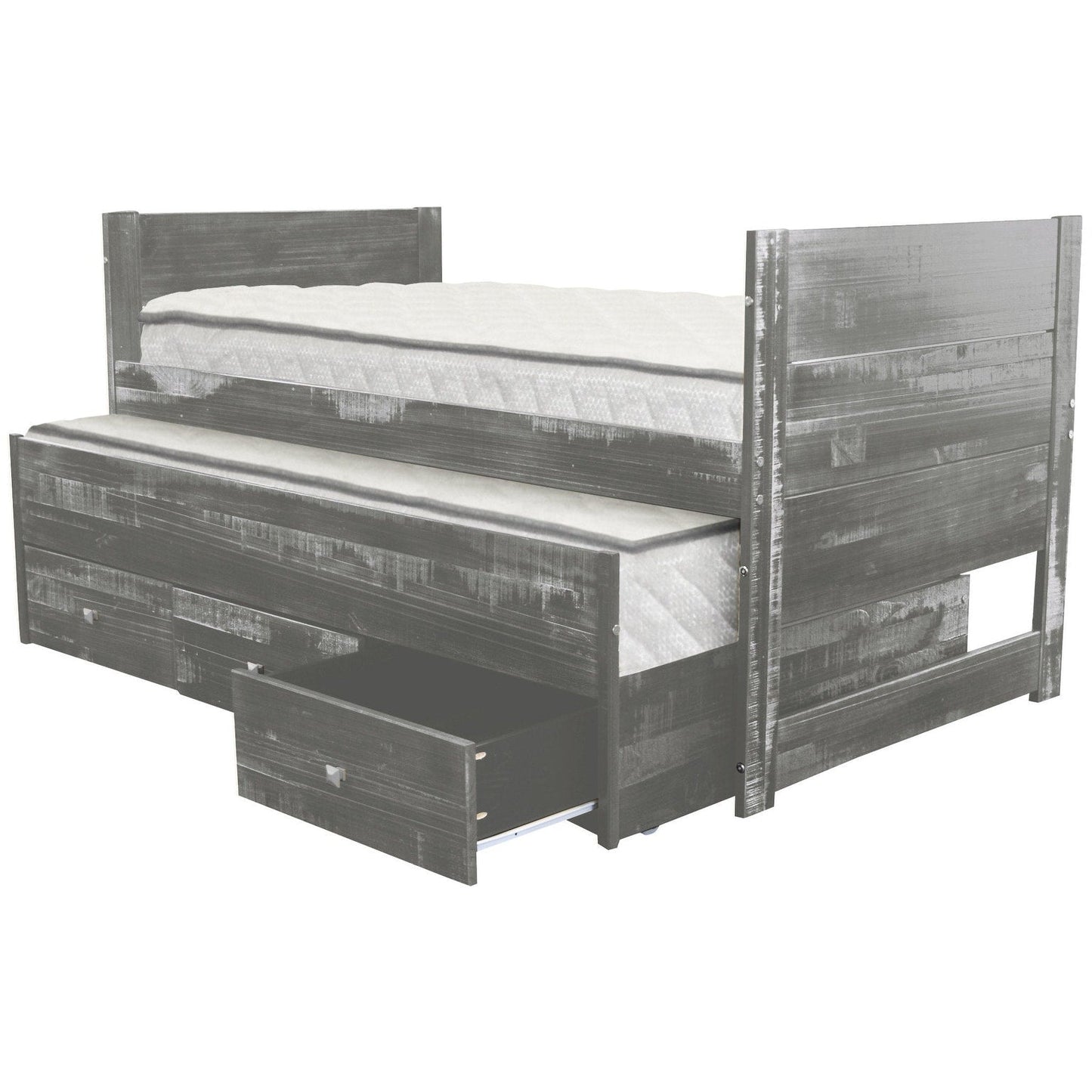Taylor & Olive Begonia Twin Bed with Twin Trundle & 3 Built in Drawers