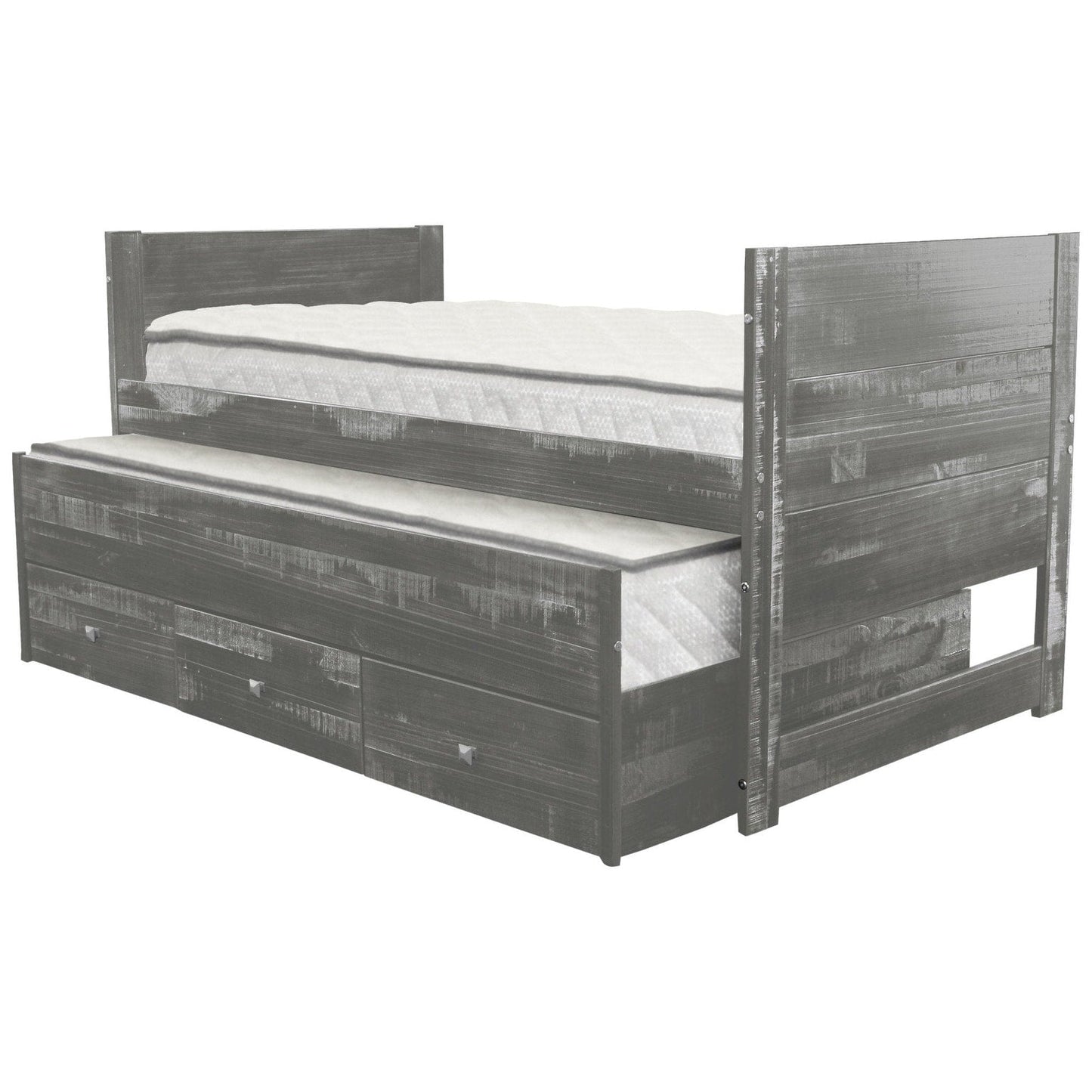 Taylor & Olive Begonia Twin Bed with Twin Trundle & 3 Built in Drawers
