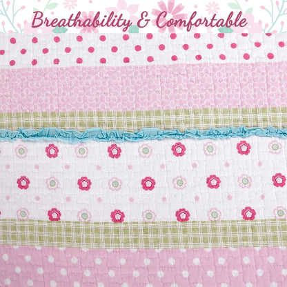 Taylor & Olive Sunfish Pink Pastel Cotton Quilt Bedding Set