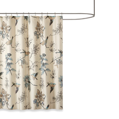 Madison Park Quincy Printed Cotton Shower Curtain