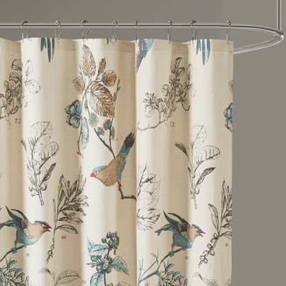 Madison Park Quincy Printed Cotton Shower Curtain