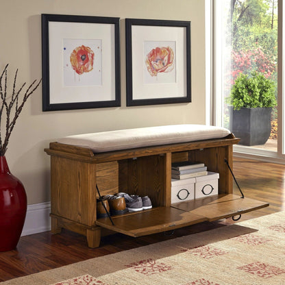 The Gray Barn Old Stone Upholstered Storage Bench