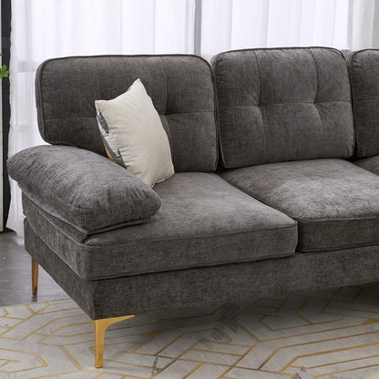 Canapé modulaire d'intérieur trois places, simple et élégant