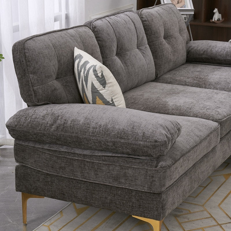 Canapé modulaire d'intérieur trois places, simple et élégant