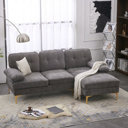 Canapé modulaire d'intérieur trois places, simple et élégant