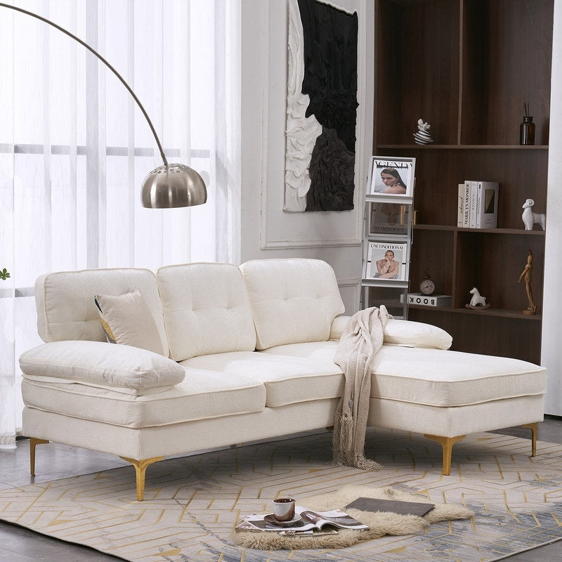 Canapé modulaire d'intérieur trois places, simple et élégant