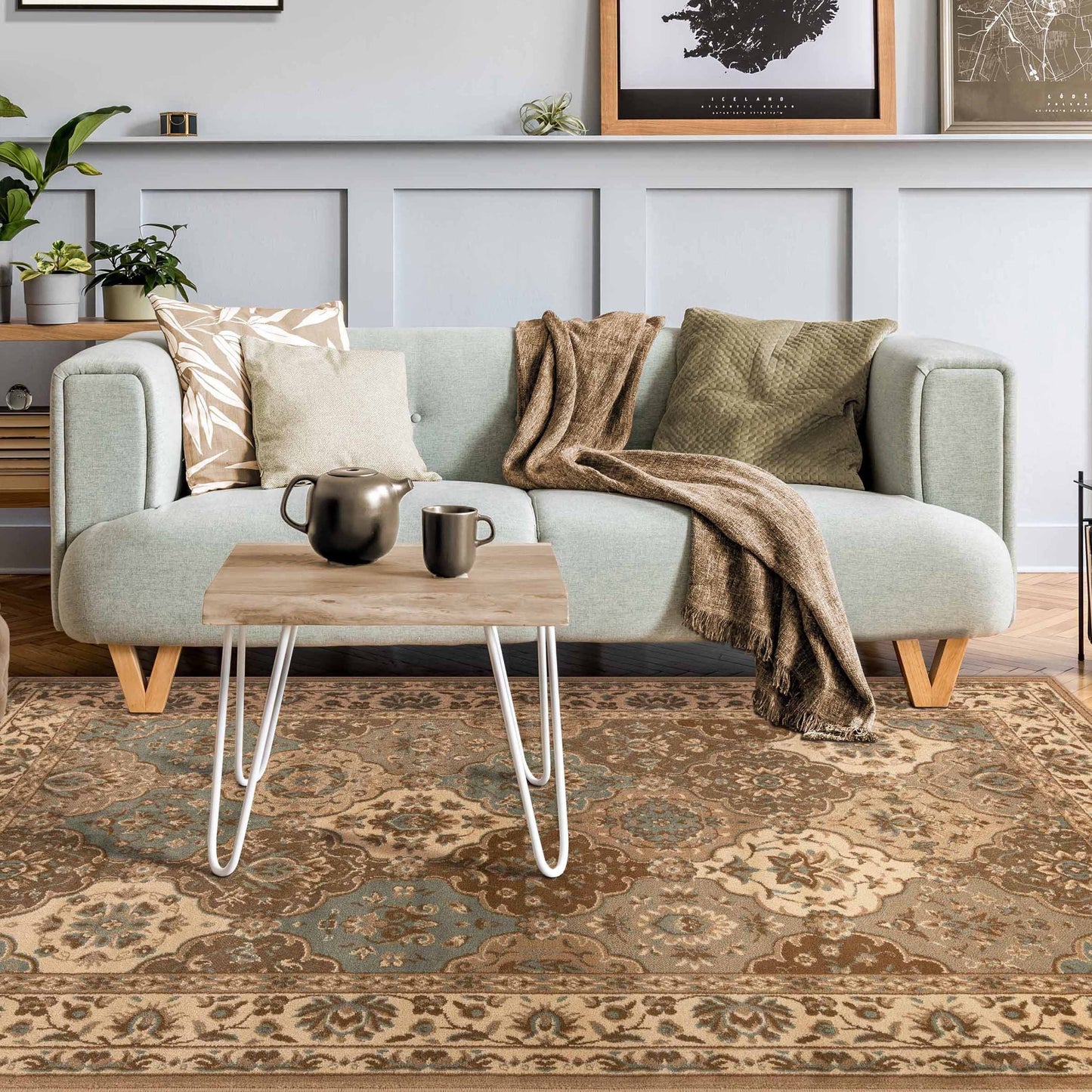 Superior Palmyra Traditional Floral Medallion Indoor Runner or Area Rug