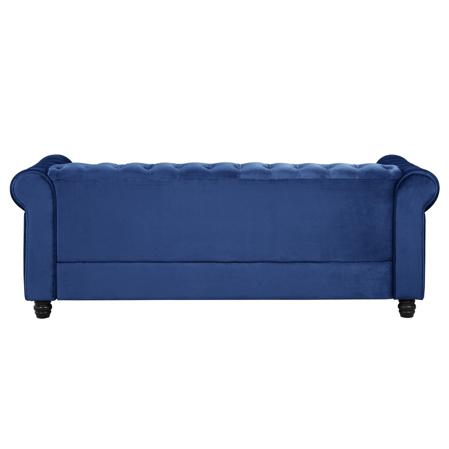 Canapé Chesterfield rembourré en velours Morden Fort avec tête de clou et pieds solides pour le salon