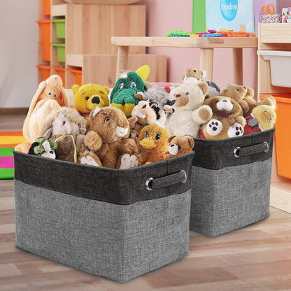 Twill Storage Basket Set - 3 Pack, Black