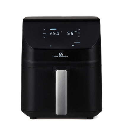 Uber Appliance Air fryer XL Deluxe - 5Qt Digital Display - Ceramic Non stick Non Toxic - 5 Quart