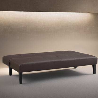 Collection ultime de canapés futons : canapé futon avec accoudoirs et porte-gobelets, canapé capitonné à boutons avec pieds en bois