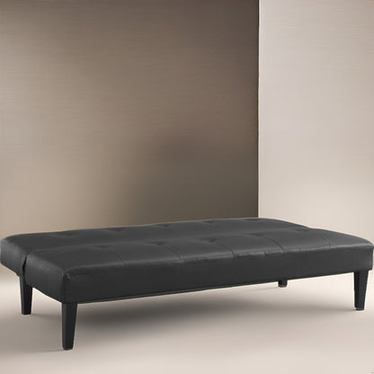 Collection ultime de canapés futons : canapé futon avec accoudoirs et porte-gobelets, canapé capitonné à boutons avec pieds en bois