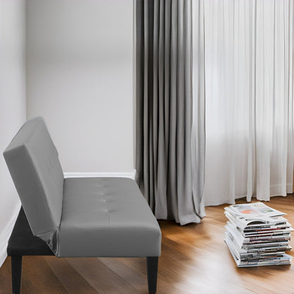 Collection ultime de canapés futons : canapé futon avec accoudoirs et porte-gobelets, canapé capitonné à boutons avec pieds en bois