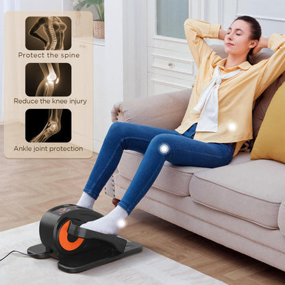 Under Desk Elliptical Machine, Elliptical Trainer with Remote Control Seated Pedal Exerciser for Seniors Adults and Teens