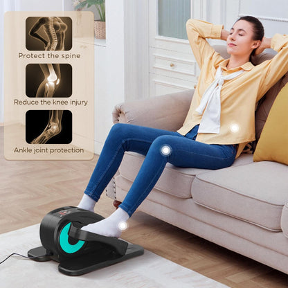 Under Desk Elliptical Machine, Elliptical Trainer with Remote Control Seated Pedal Exerciser for Seniors Adults and Teens