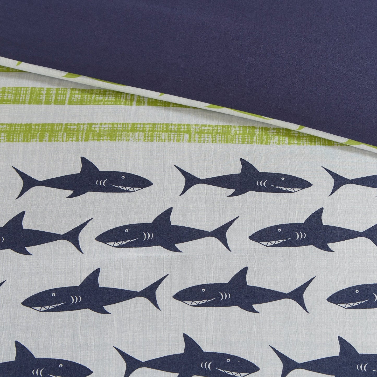 Urban Habitat Kids Aaron Shark Green/ Navy Cotton Comforter Set