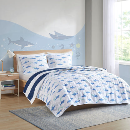 Urban Habitat Kids Dakota Cotton Cabana Stripe Reversible Quilt Set