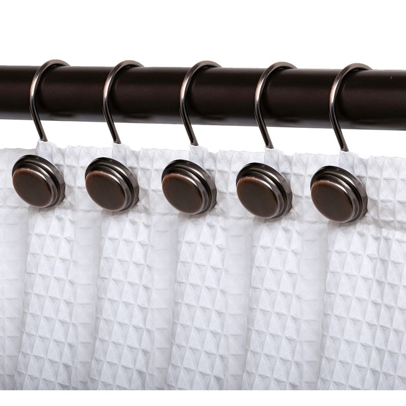 Utopia Alley Rust Resistant Metal Shower Curtain Rings for Bathroom, Set of 12