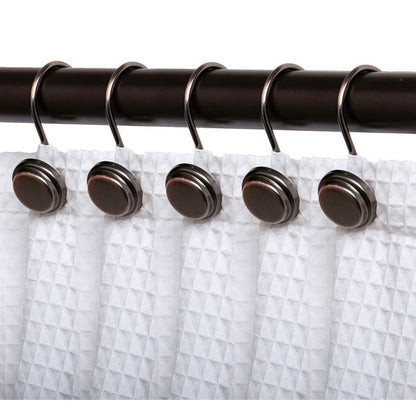 Utopia Alley Rust Resistant Metal Shower Curtain Rings for Bathroom, Set of 12