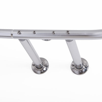 Utopia Alley Rustproof Aluminum Hoop Shower Rod With Ceiling Support for Clawfoot Tub, 46 * 22 in