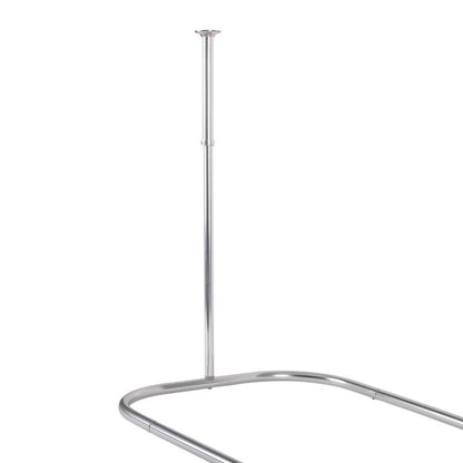Utopia Alley Rustproof Aluminum Hoop Shower Rod With Ceiling Support for Clawfoot Tub, 46 * 22 in