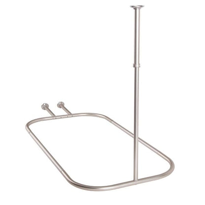 Utopia Alley Rustproof Aluminum Hoop Shower Rod With Ceiling Support for Clawfoot Tub, 46 * 22 in