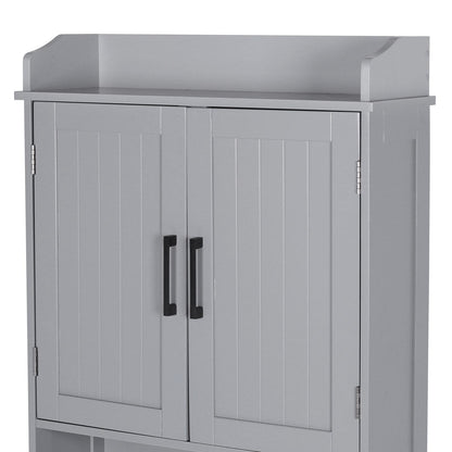 VEIKOUS Bathroom Over The Toilet Storage Cabinet Organizer With Doors and Shelves
