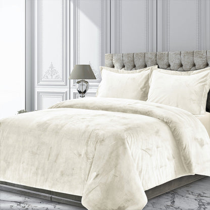 Venice Velvet Oversized Solid Duvet Cover Set