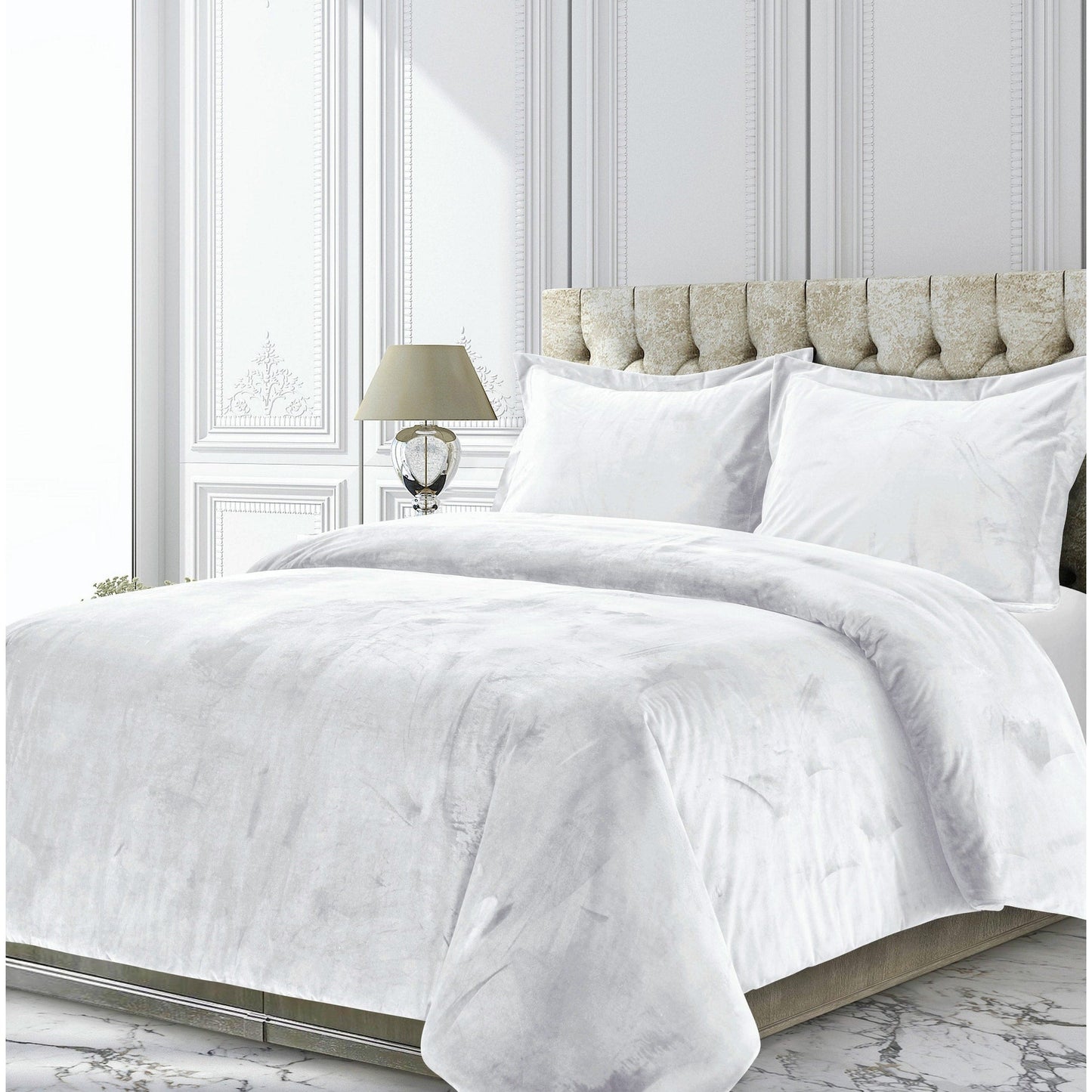 Venice Velvet Oversized Solid Duvet Cover Set