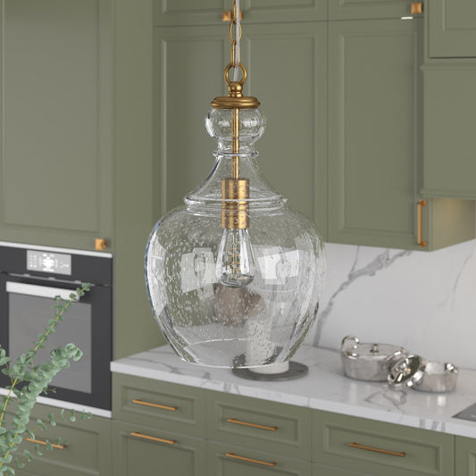 Verona 11 Wide Pendant with Glass Shade - 11 Wide