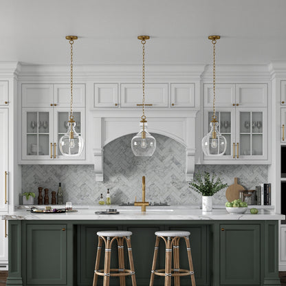 Verona 11 Wide Pendant with Glass Shade - 11 Wide