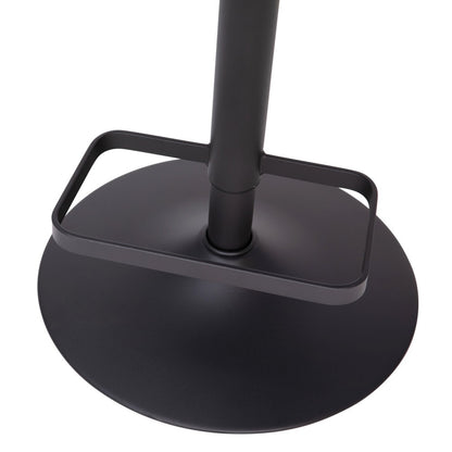 Modern Upholstered Adjustable-Height Barstool with Rounded Back