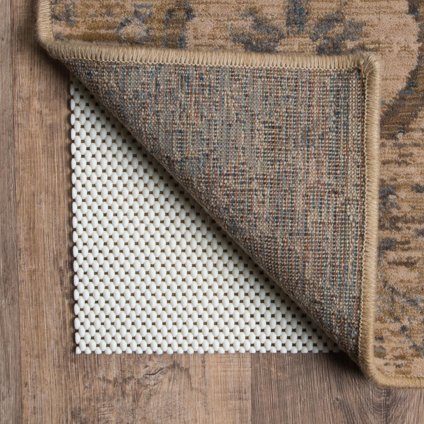 Vista Home Ultra Hold White PVC-coated Knit Polyester Rug Pad - Beige