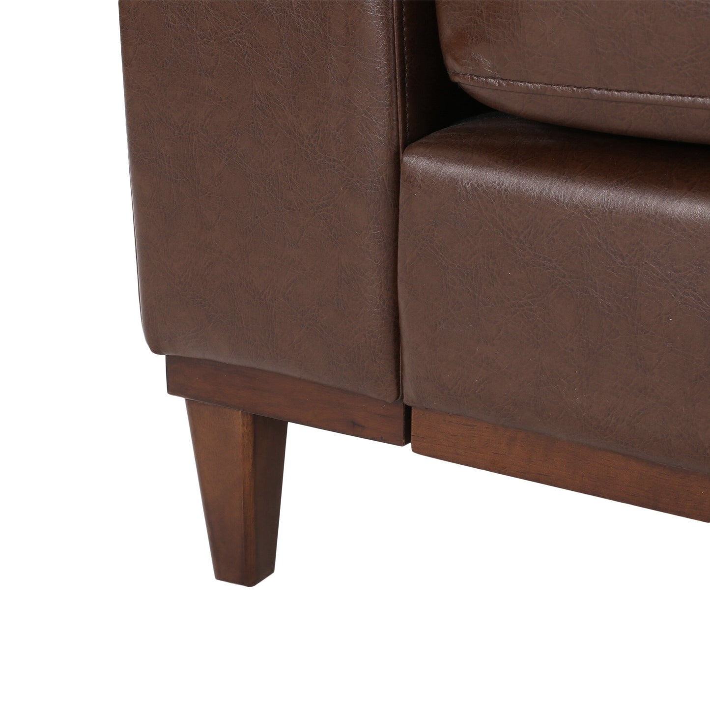 Canapé 3 places en similicuir Warbler par Christopher Knight Home